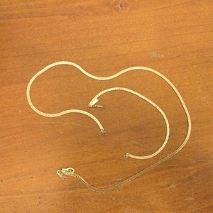 18k gold plated necklace and bracelet